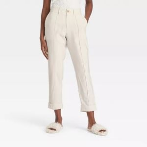 Women's High-Rise Slim Straight Leg Pintuck Ankle Pants - A New Day